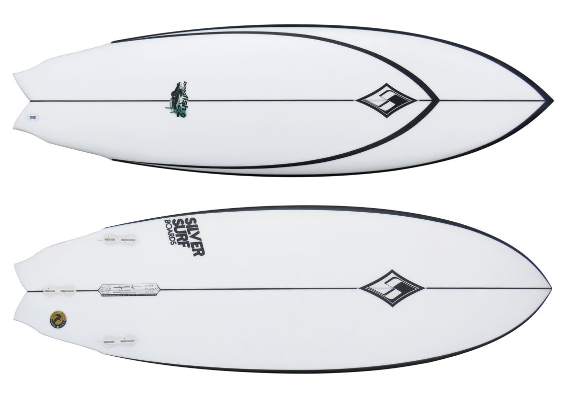 Prancha Modelo Speed Fish Silver Surf Surfboards. Prancha Hibrida. Fácil Performance. Para Iniciantes e Experientes.