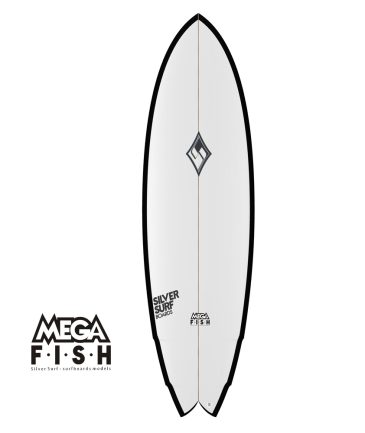 Prancha de Surf Silver Surf Surfboards Modelo Mega Fish Big Fish Big Guy.