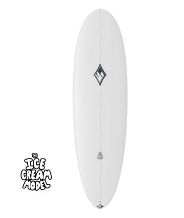 Prancha de Surf Silver Surf Surfboards Modelo Ice Cream, Mini Long, Mini Tank. Bico arredondado. Especial para Surfistas Iniciantes e Experientes. Begniners Surfboards Models. High Volume.