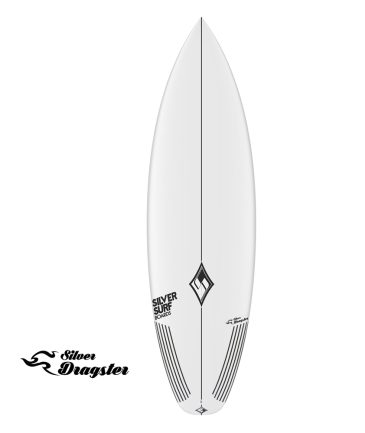 Prancha de Surf Silver Surf Surfboards Modelo Dragster. Prancha com pouco curvatura, para alta performance em ondas mais cheias e lentas. Low Rocker Surfbaord Model High Performance.
