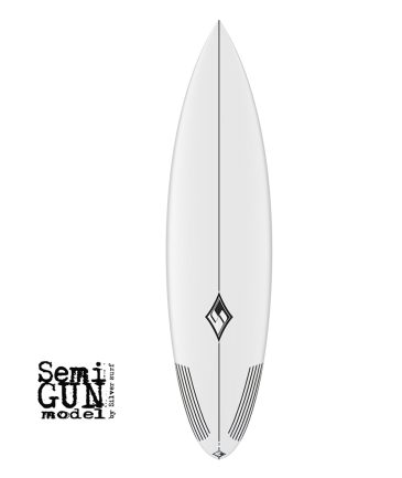 Prancha de Surf Silver Surf Surfboards Modelo Semi Gun. Prancha Step Up para ondas fortes e tubulares. Prancha para Surf Trip, Rabeta Round Pin.