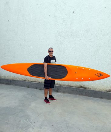 Prancha de Remada Paddleboard Prone Paddle 12 pés Silver Surf Surfboards. Shaper Adriano Teco.