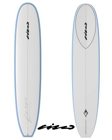 Prancha Longboard Shaper Cisco Arana Silver Surf Surfboards.